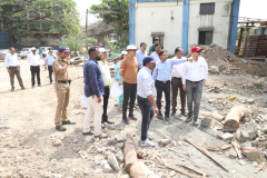 Hon. Municipal Commissioner, Thane Municipal Corporation Shri. Saurabh Rao (I.A.S.) visited New Sub-Urban railway station being constructed between Thane and Mulund on 6th April 2024.